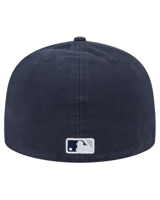 KTZ Blue New York Yankees Championship Side Flag A-frame 59fifty Fitted Hat for men
