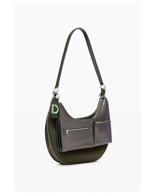 Desigual Black Medium Detachable Two-tone Bag