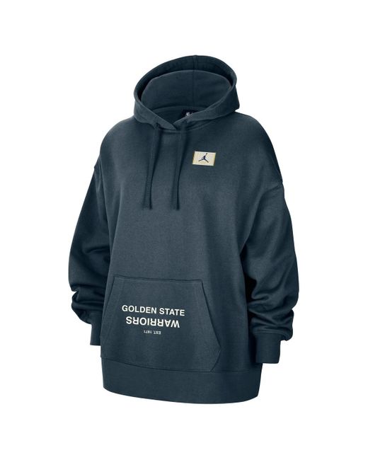 Nike Blue Golden State Warriors Courtside Statement Edition Oversize Pullover Hoodie