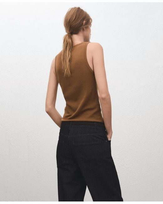 Mango Natural Wool-blend Knitted Top