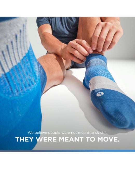 FEETURES SOCKS Blue Elite Ultra Light Cushion Ankle Socks for men