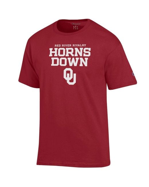 Champion Oklahoma Sooners Red River Rivalry Slogan Tshirt for Men Lyst