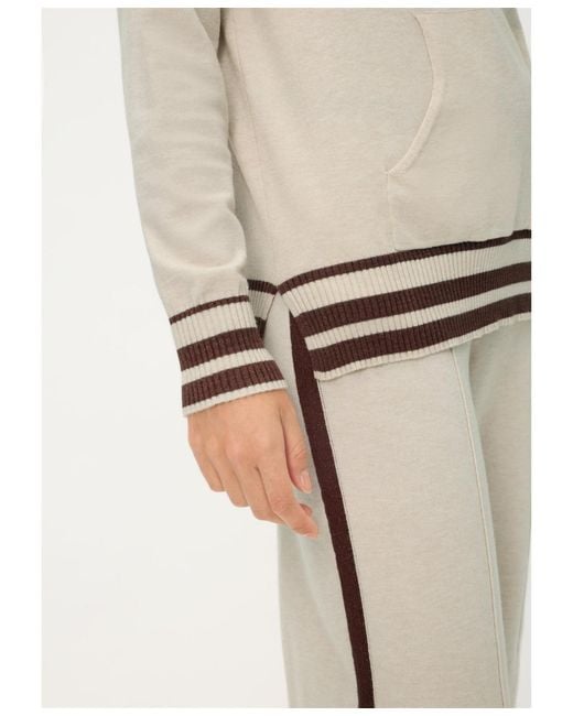 Olsen Natural Knit Hoodie Pullover