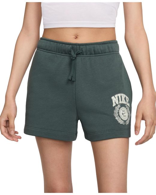 Nike Green Sportswear Club Fleece Mid-rise Pull-on Shorts
