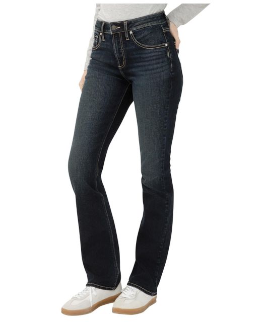 Silver Jeans Co. Blue Avery High Rise Curvy Fit Slim Bootcut Jeans