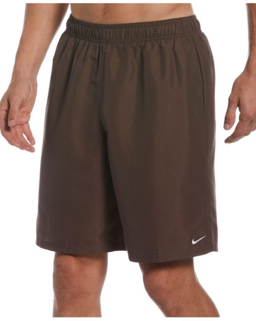 Nike Synthetic Essential Lap Dwr Solid 9" Swim Trunks in Iron Grey