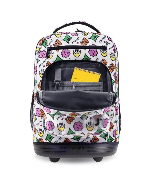 J World White Sundance Laptop 20" Rolling Backpack