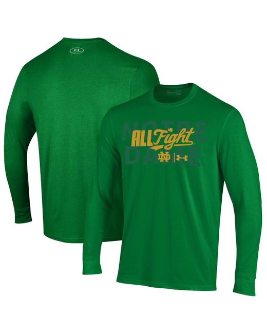 Under Armour Green Notre Dame Fighting Irish All Fight Long Sleeve T-shirt for men