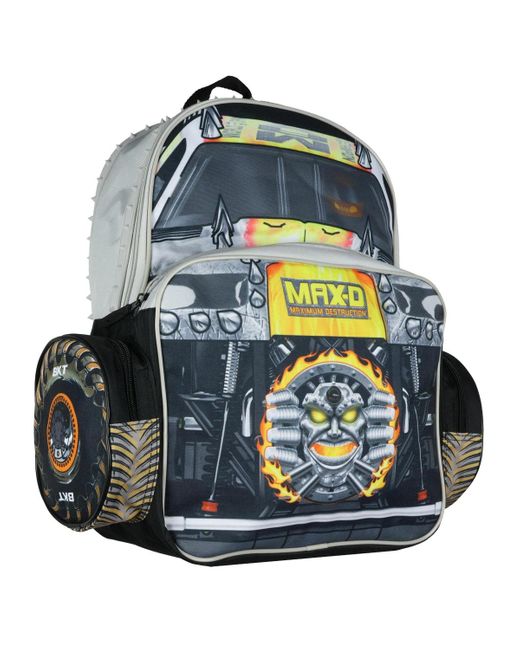 MONSTER JAM Blue Backpack Max-d Maximum Destruction Truck 3d Character School Book Bag
