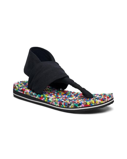 Sanuk Blue Bubble Sling Sandals