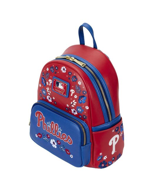 Loungefly Red Philadelphia Phillies Floral Mini Backpack