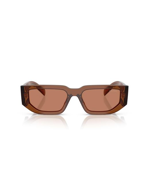 Prada Brown Rectangle Sunglasses for men