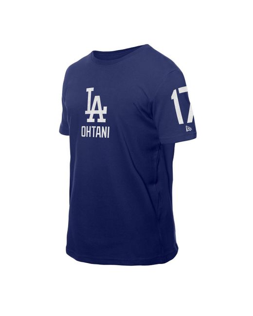 KTZ Blue Shohei Ohtani Los Angeles Dodgers Design Lab Name Number T-shirt for men