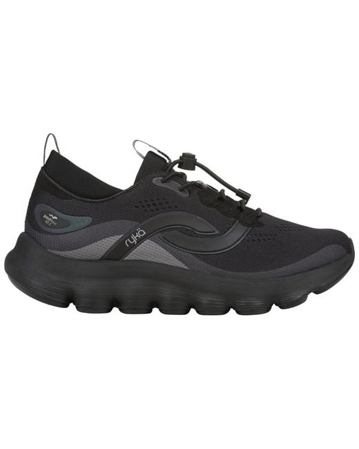 Ryka Black Podflow Walking toggle Athletic Sneakers
