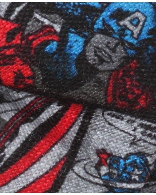 Marvel Blue Captain America Comic Bow Tie for men