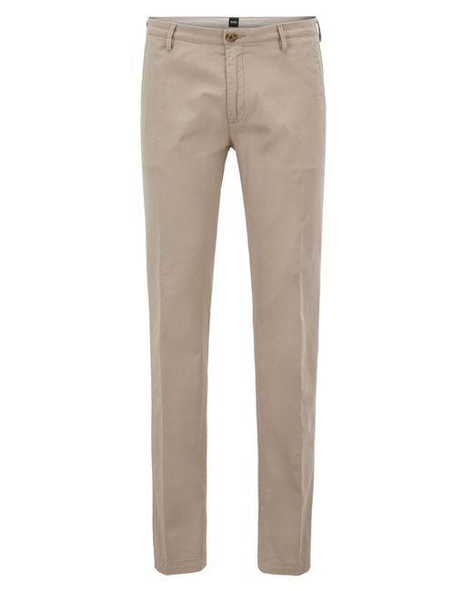 BOSS by HUGO BOSS Rice Slim Fit Chino Pants in Tan (Natural) for Men - Save  40% | Lyst