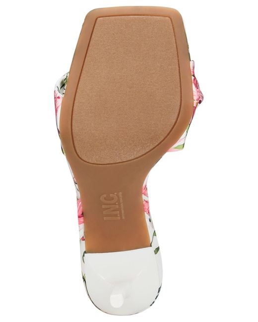 INC International Concepts Pink Kylah Lace-up Dress Sandals