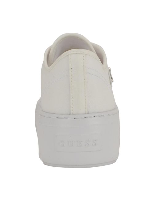 Guess Gray Joezi Triangle Logo Platform Lace-up Sneakers