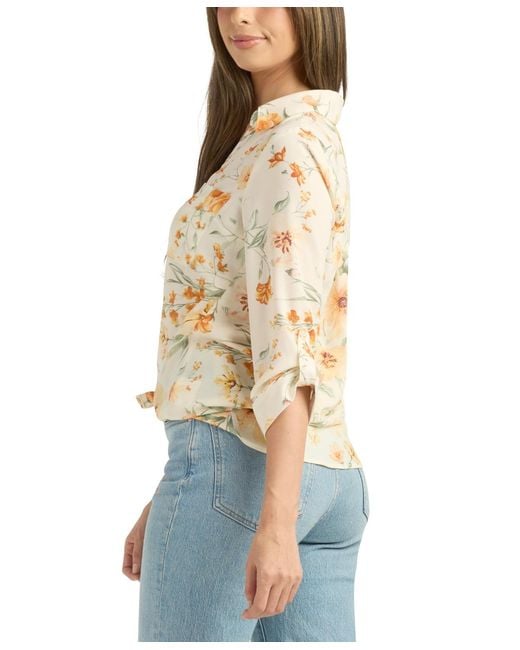 Bcx White Printed Button-up Shirt