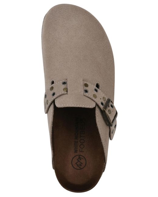 White Mountain Brown Benben Footbeds Clogs