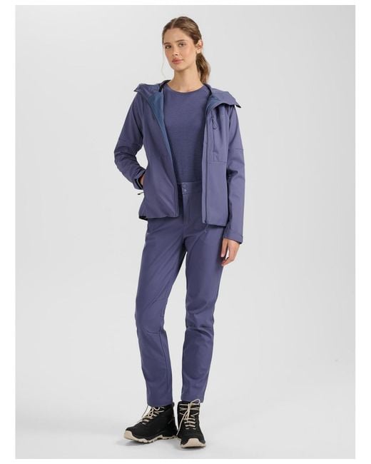 4F Blue Windproof Softshell Jacket Membrane