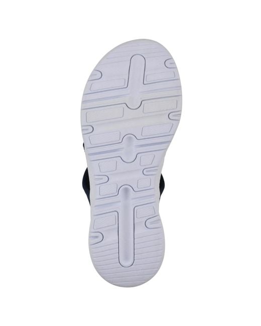 White Mountain Blue Charry Round Toe Flat Sandals