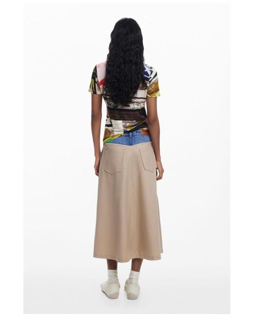 Desigual Multicolor Collage Print T-Shirt