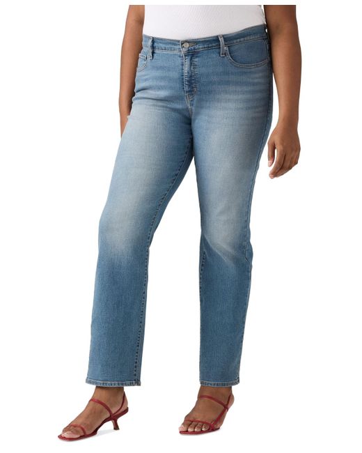 Levi's Women's Blue Plus Size 314 Shaping Straight-leg Jeans
