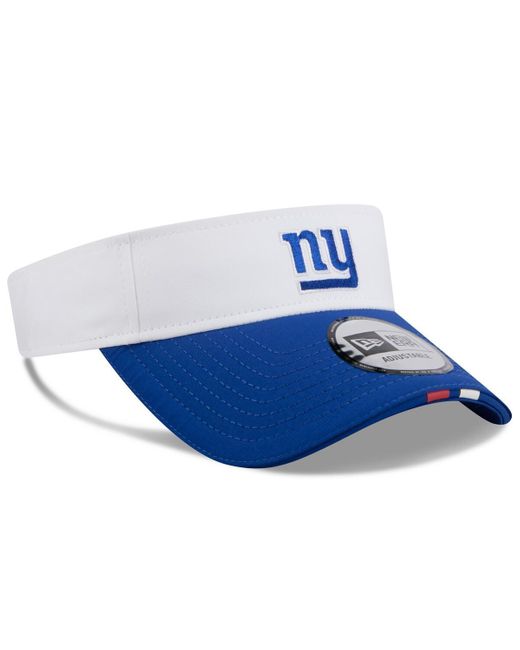 KTZ Blue White/royal New York Giants 2025 Nfl Training Camp Adjustable Visor Hat for men