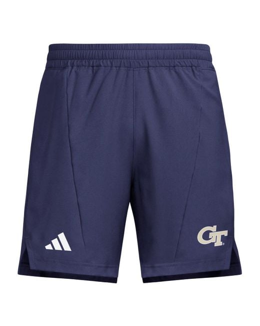 Adidas Blue Georgia Tech Yellow Jackets Program Woven Training Shorts for men