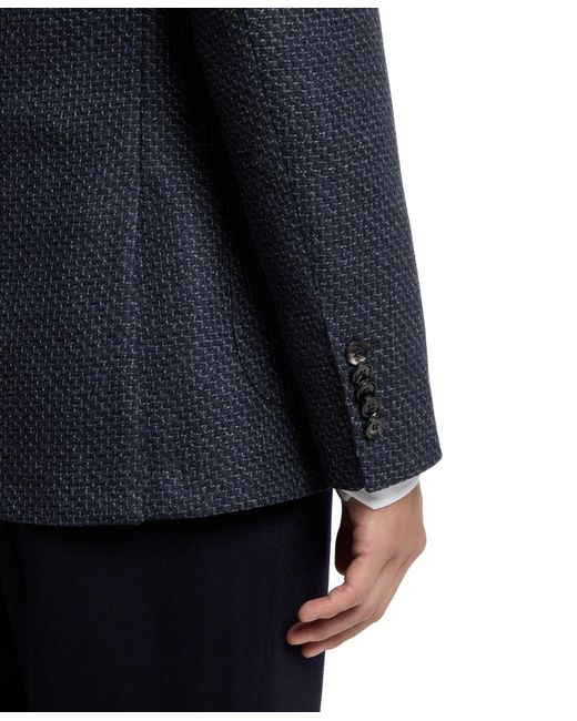 Boss Blue Boss By Patterned Wool Slim-fit Jacket for men