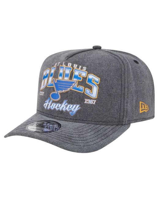 KTZ St. Louis Blues Throwback Washed A-frame Pre-curved 9fifty Snapback Hat for men
