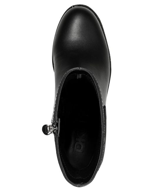 DKNY Black Traci Block Heel Booties