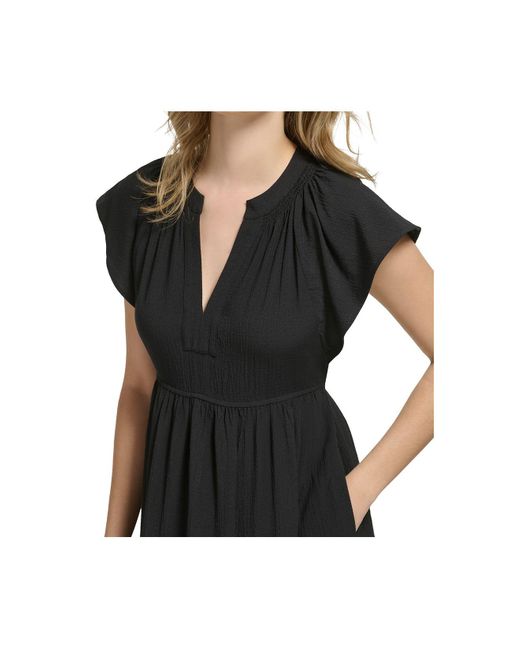 Calvin klein flutter 2025 sleeve dress