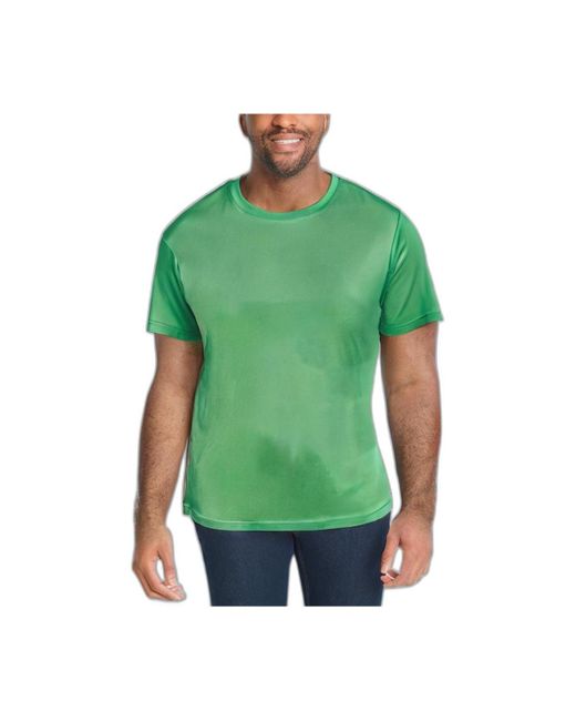 Kingsize Green Big & Tall No Sweat Longer-length Short Sleeve Crewneck Tee for men