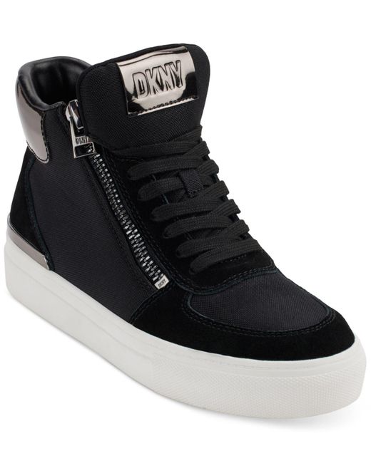 dkny ravyn zipper flatform sneakers