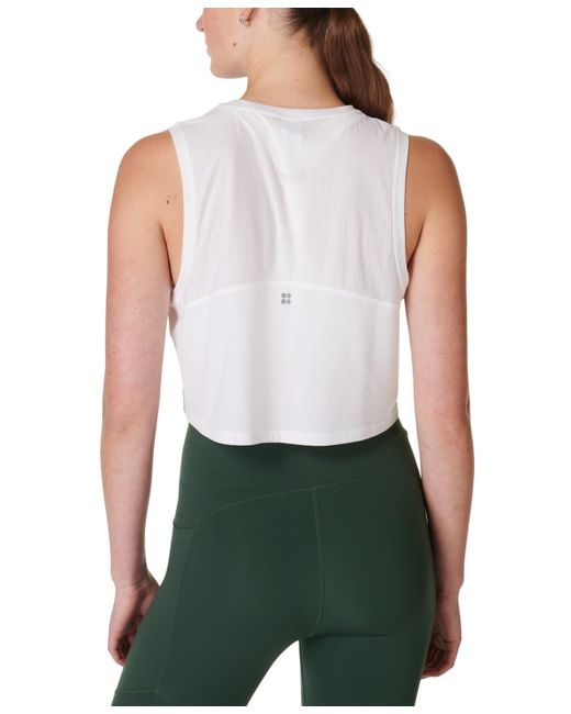 Sweaty Betty Green Breathe Easy Cropped Tank Top