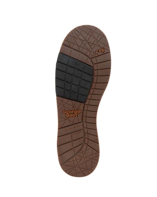 Georgia Boot Brown Amp Lt Wedge Waterproof Pull On Work Boot for men