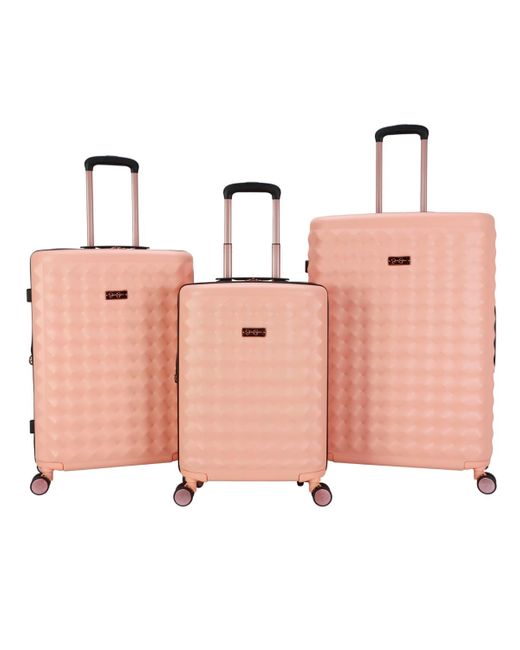 Jessica Simpson Vibrance 3 Piece Hardside luggage Set in Pink Lyst