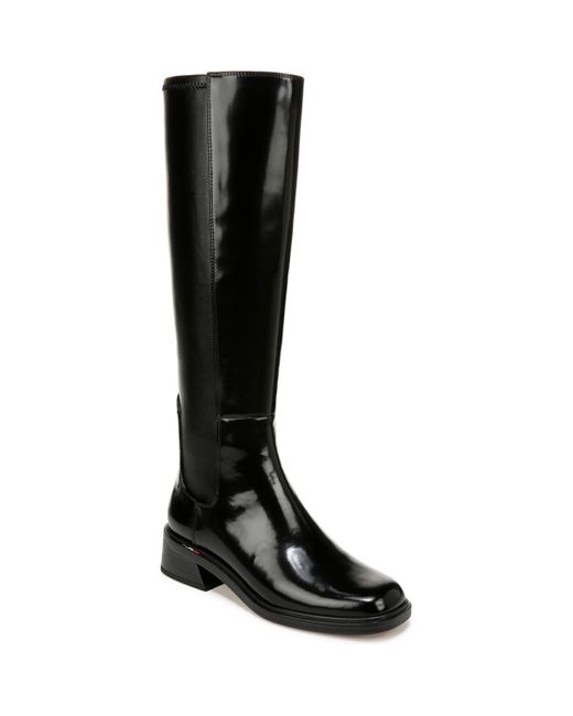 Franco Sarto Black Giselle Square Toe Knee High Boots