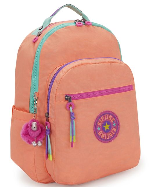 Kipling Pink Seoul Medium Backpack