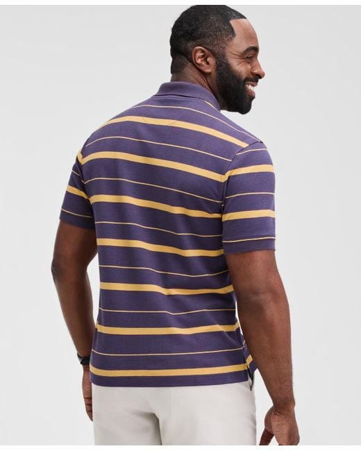 Club Room Blue Fred Striped Polo Shirt for men