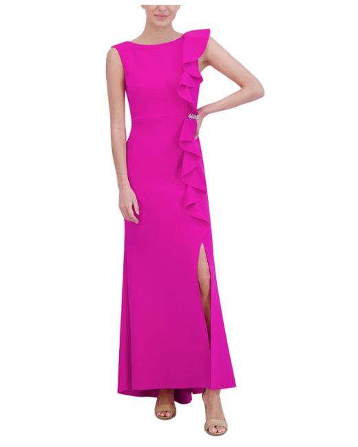 Jessica Howard Pink Ruffled Gown