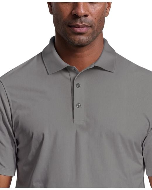 PGA TOUR Gray Airflux Regular-fit Mesh Performance Golf Polo Shirt for men