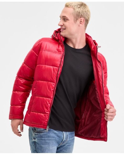 Michael Kors Red Puffer Jacket for men