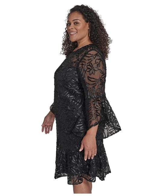 Jessica Howard Plus Size Textured Boat Neck A-line Dress in Black | Lyst Jessica Howard Plus Size Textured Boat Neck A-line Dress in Black | Lyst