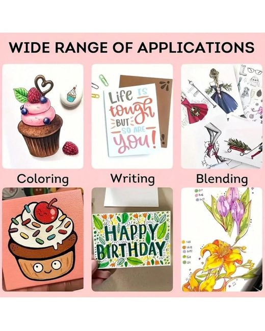 Htutwoo White Back To School Season Alcohol Marker Set