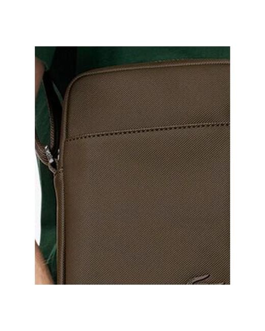 Lacoste Green Slim Vertical Camera Bag for men
