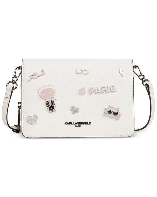 Karl Lagerfeld Natural Lourdes Karl And Choupette Crossbody