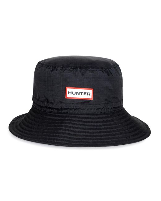 Hunter Black Nylon Packable Bucket Hat